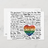 Liefde vreemde talen briefkaart (Voorkant / Achterkant)