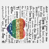 Liefde vreemde talen deken (Voorkant (Horizontaal))