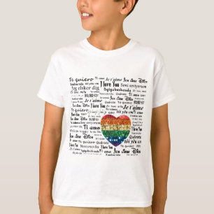 Liefde vreemde talen t-shirt
