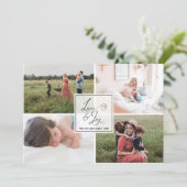 Liefde & Vreugde | Eenvoudige foto-collage kerstka Kaart (Staand voorkant)