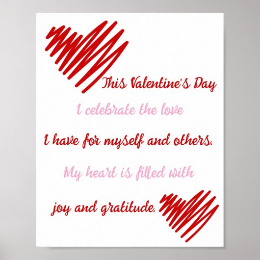 Liefde, vreugde en dankbaarheid poster (Voorkant)