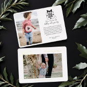 Liefde & vreugde Moderne Minimale QR-code Video Be Folie Feestdagenkaart