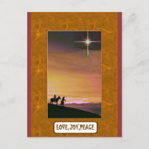 Liefde, vreugde, op weg feestdagenkaart