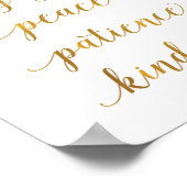 liefde, vreugde, vrede, geduld, vriendelijkheid -  poster (Hoek)