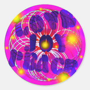 Liefde, vreugde, vrede ronde sticker