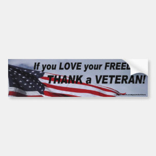 Liefde Vrijheid Dank een Vet Bumpersticker