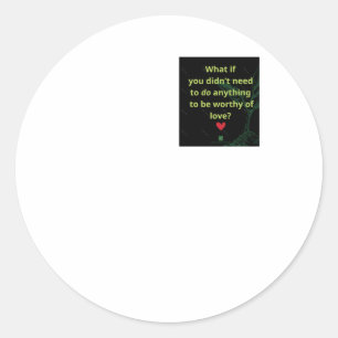 Liefde waard zwarte Sticker