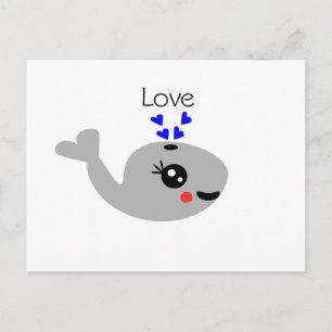 Liefde walvis, Happy Whale Briefkaart