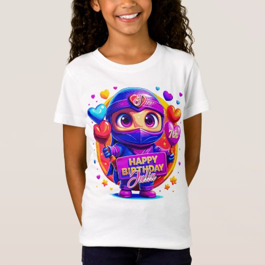 Liefde Warrior: Ninja Style! verjaardagscadeau T-shirt (Voorkant)