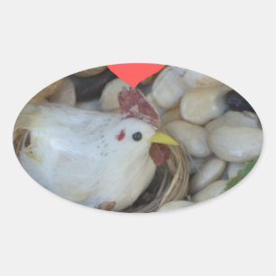 Liefde was in de lucht ovale sticker