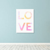 Liefde, Waterverf Canvas Afdruk (Insitu (Houten vloer))