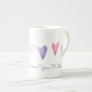 Liefde Waterverf Sweet Hearts Valentijn Porselein Kop
