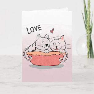 Liefde Waterverf Valentijnskaart Dutch Treat Kaart