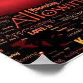 Liefde weet dat liefde liefde Christelijk is Word  Poster (Hoek)