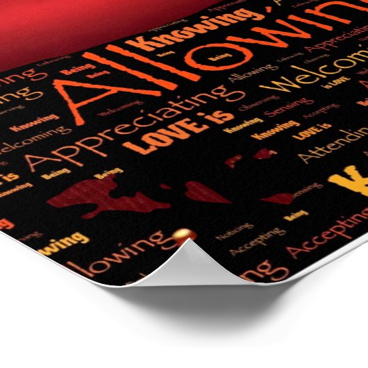 Liefde weet dat liefde liefde Christelijk is Word  Poster (Hoek)