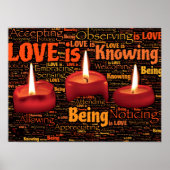 Liefde weet dat liefde liefde Christelijk is Word  Poster (Voorkant)