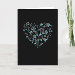 Liefde wet - Minimalistisch Lunar Green Heart Kaart