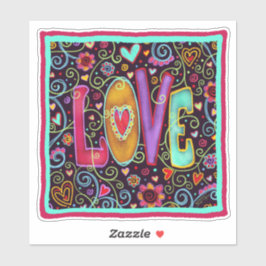 Liefde Whimsical Trendy Valentijn Inspirivity Sticker