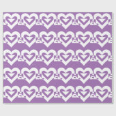 Liefde White op Paars Cadeaupapier (Vlak)