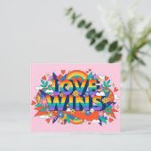 Liefde wins briefkaart (Staand voorkant)