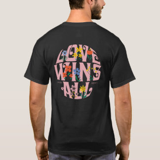 Liefde wint alle David Flo Dark, homo en bondgenoo T-shirt