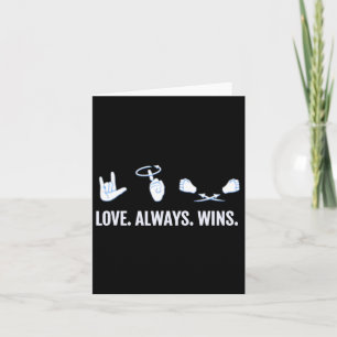 Liefde wint altijd ASL Doof Bewustzijn Gebarentaal Kaart