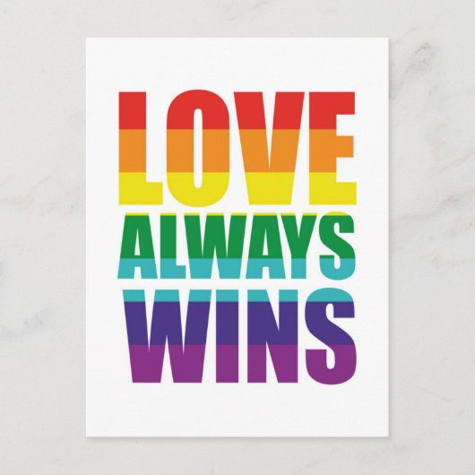 Liefde wint altijd briefkaart (Voorkant)