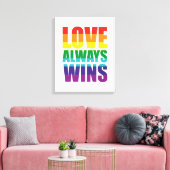Liefde wint altijd canvas afdruk (Insitu (Woonkamer))