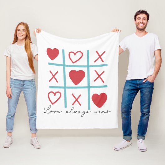 Liefde wint altijd fleece deken (In situ)