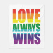 Liefde wint altijd fleece deken (Voorkant)