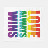 Liefde wint altijd fleece deken (Voorkant (Horizontaal))