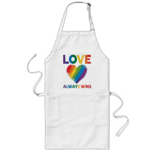 Liefde wint altijd LGBT Lang Schort