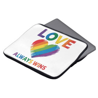 Liefde wint altijd LGBT Laptop Sleeve