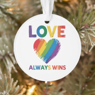 Liefde wint altijd LGBT Ornament