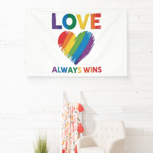 Liefde wint altijd LGBT Spandoek
