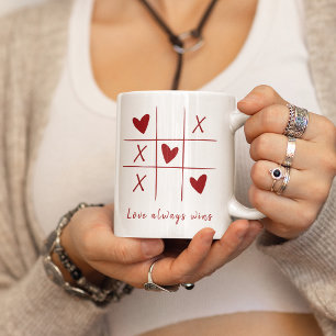Liefde wint altijd Quote l Rode Hart Speels  Koffiemok