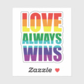 Liefde wint altijd sticker (Vel)