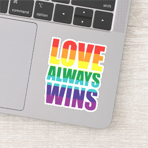 Liefde wint altijd sticker