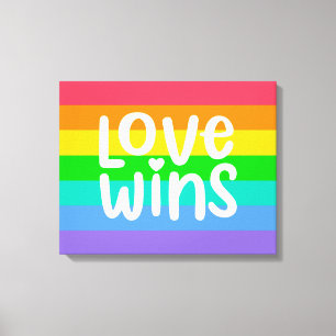 Liefde wint canvas afdruk