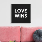 Liefde Wint Canvas Verpakte B&W Print (Insitu (Woonkamer))