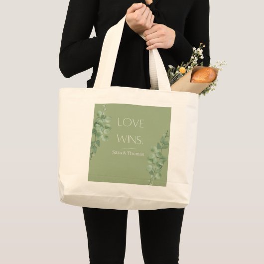 Liefde wint gepersonaliseerde Canvas tas (Voorkant (product))