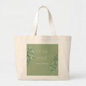 Liefde wint gepersonaliseerde Canvas tas (Voorkant)
