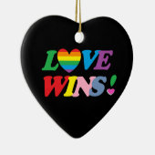 Liefde wint! keramisch ornament (Rechts)