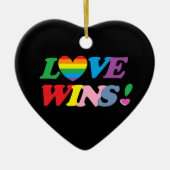 Liefde wint! keramisch ornament (Voorkant)