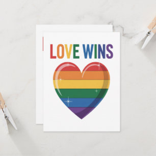 Liefde Wint LGBT Gay Pride Gelijkheid Kaart
