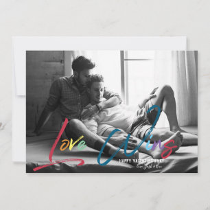 Liefde Wint LGBT Valentijnsdag Fotokaart Feestdagenkaart