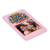 Liefde wint Pride LGBTQ Collage Rainbow-aankondigi Magneet (Rechterzijde)