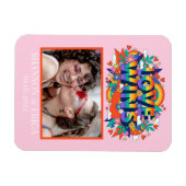 Liefde wint Pride LGBTQ Collage Rainbow-aankondigi Magneet (Horizontaal)