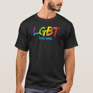 Liefde Wint Pride LGBTQ Gay LGBT Ally Regenboog Vl T-shirt