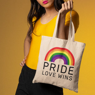 Liefde Wint Regenboogkleuren LGBTQ Gay Pride Maand Tote Bag
